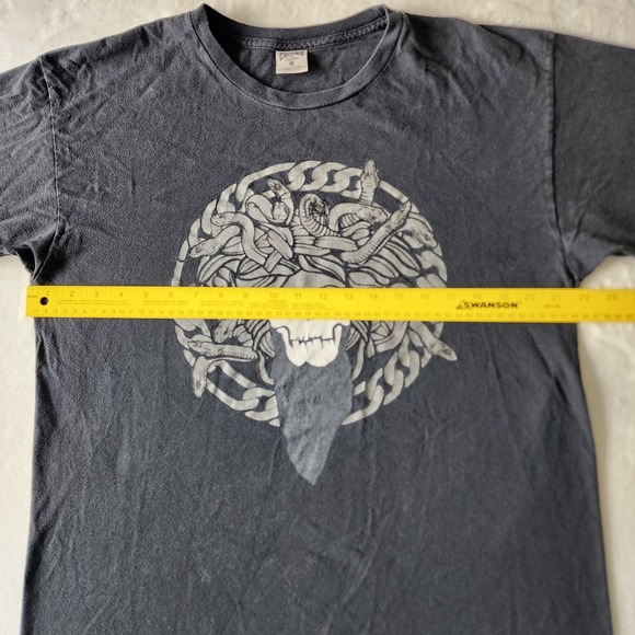 Crooks & Castles Shirt Mens Large Medusa Snakes‎ Skull Two Sided Graphic Tee - Picture 7 of 12
